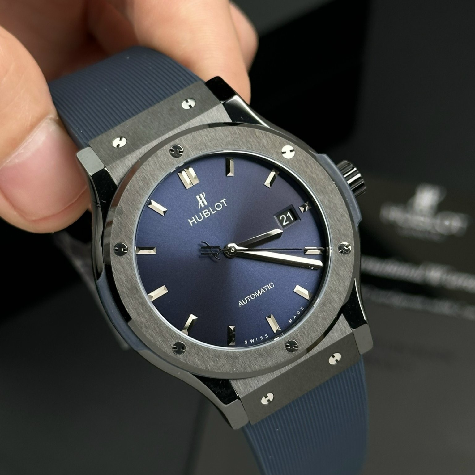 Hublot Classic Fusion Ceramic Rep 1:1 JJZ 42mm Blue Dial